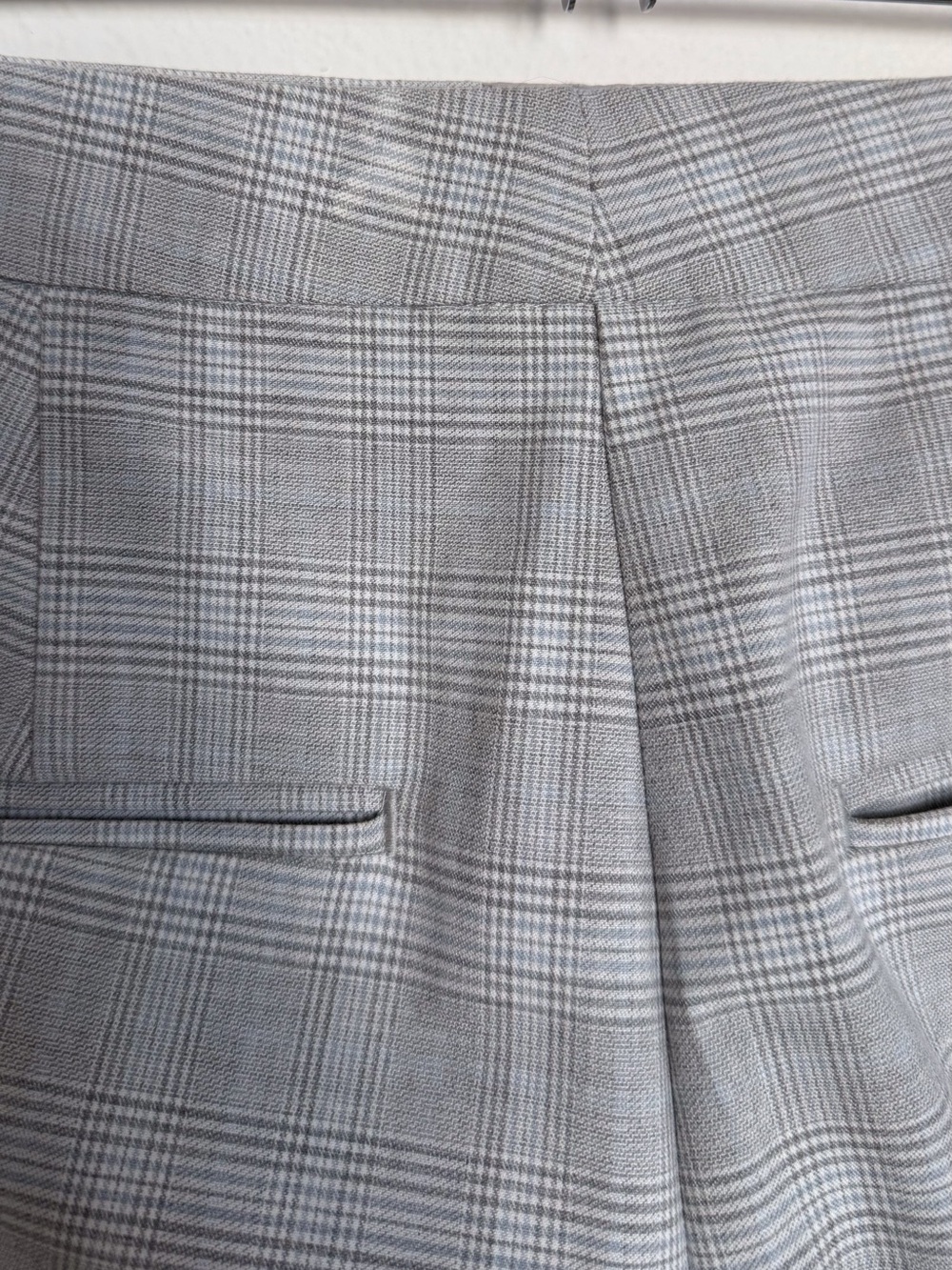 Ann Taylor Gray Plaid Straight-Leg Trousers - Picture 6 of 11
